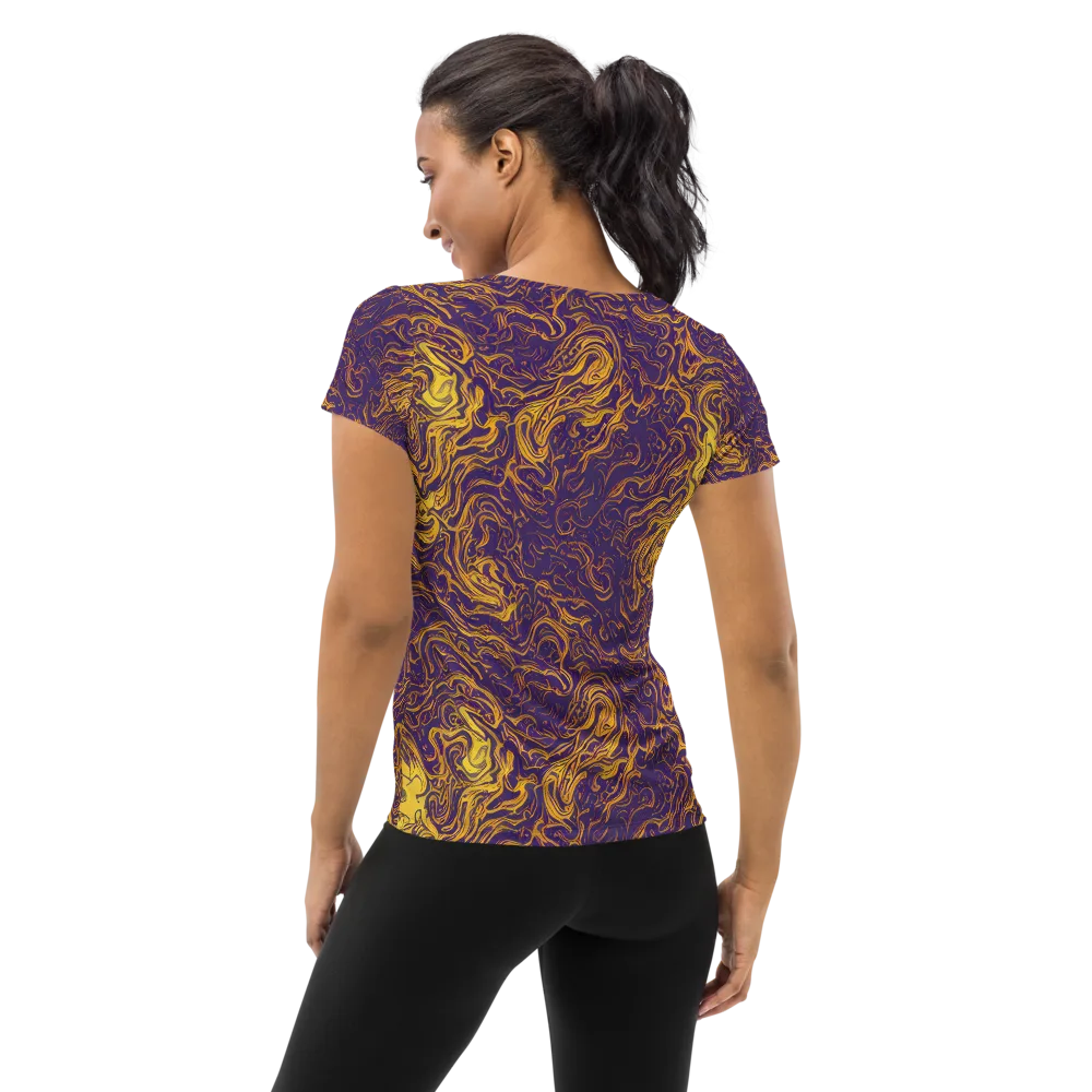 Royal Melt on Women's Athletic T-Shirt — Back