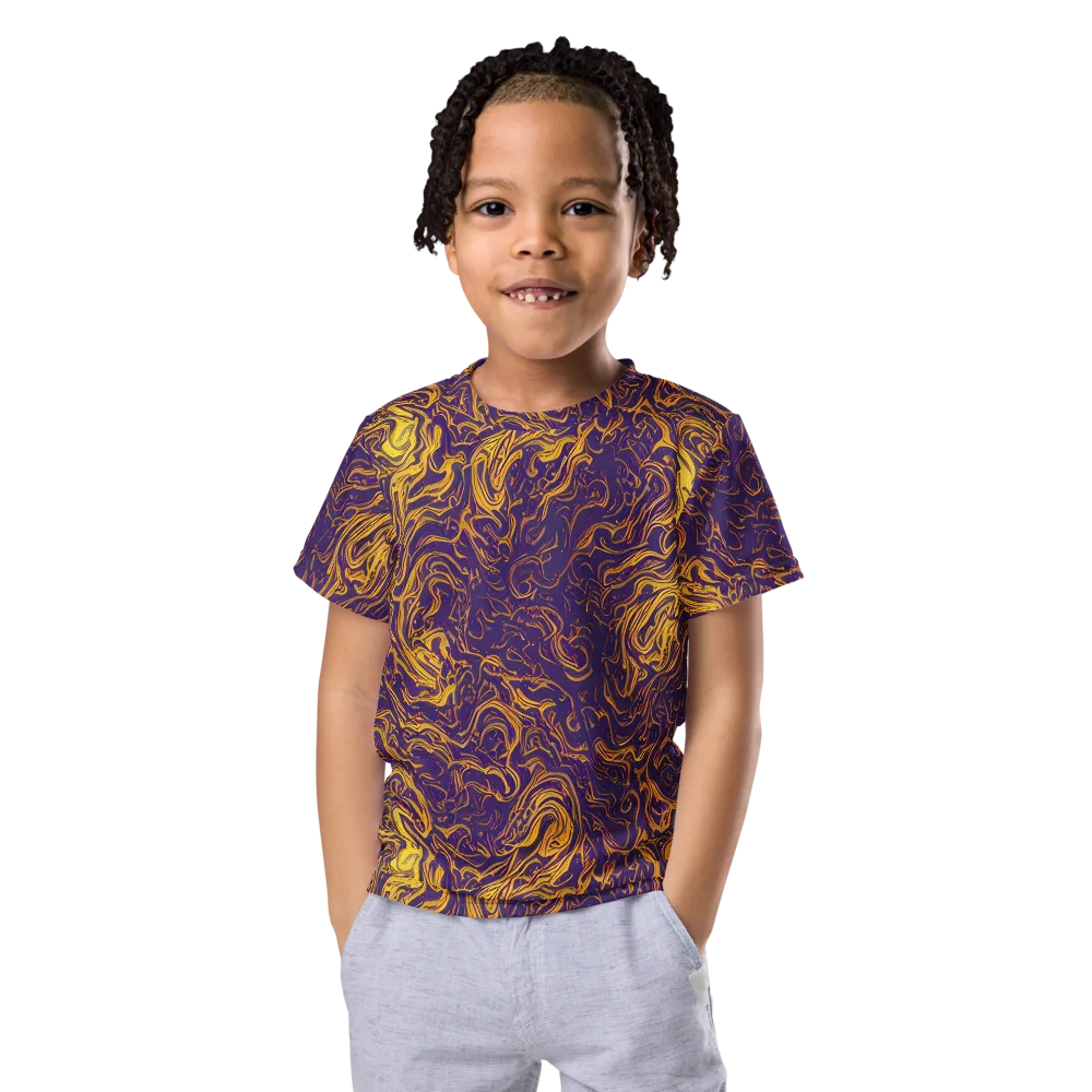 Royal Melt on Kids Crew Neck T-Shirt — Front