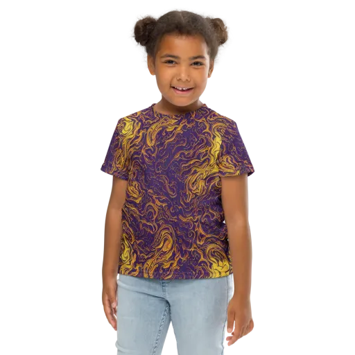 Royal Melt on a Kids Crew Neck T-Shirt