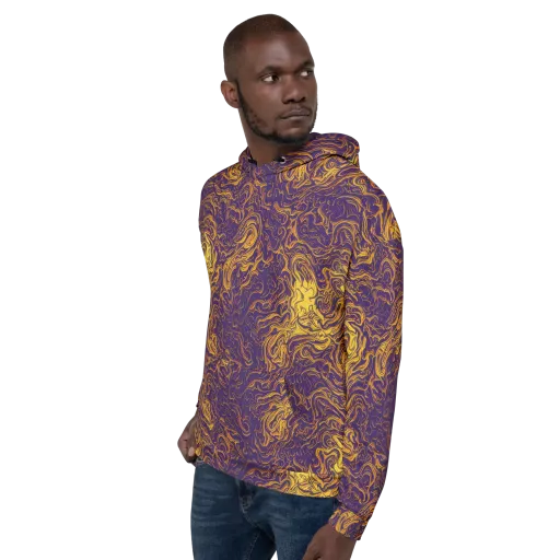 Royal Melt on a Hoodie