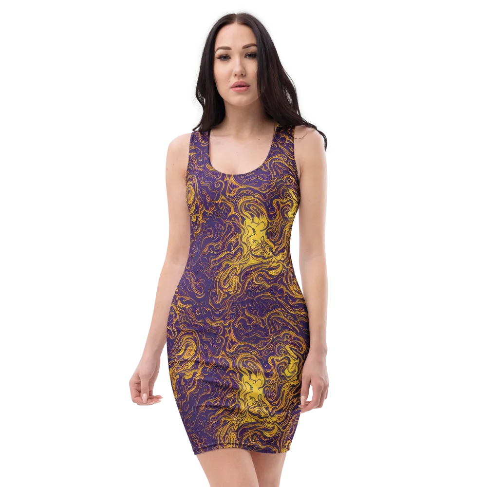 Royal Melt on Bodycon Dress — Front