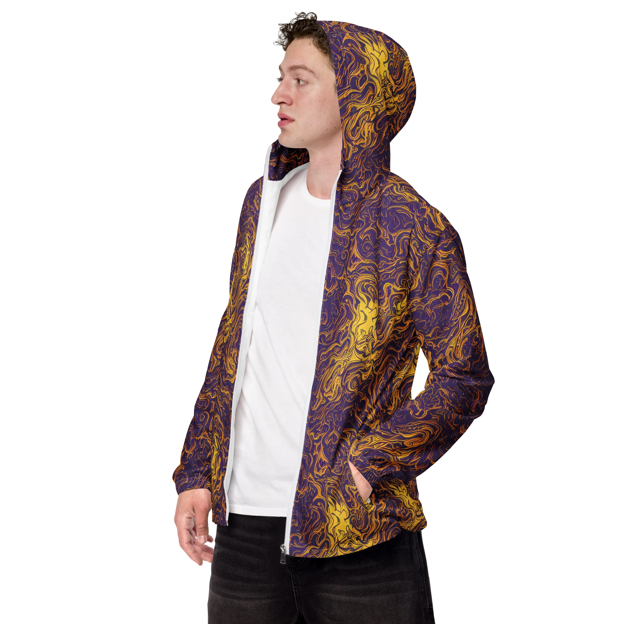 Royal Melt on Men's Windbreaker — Left Front