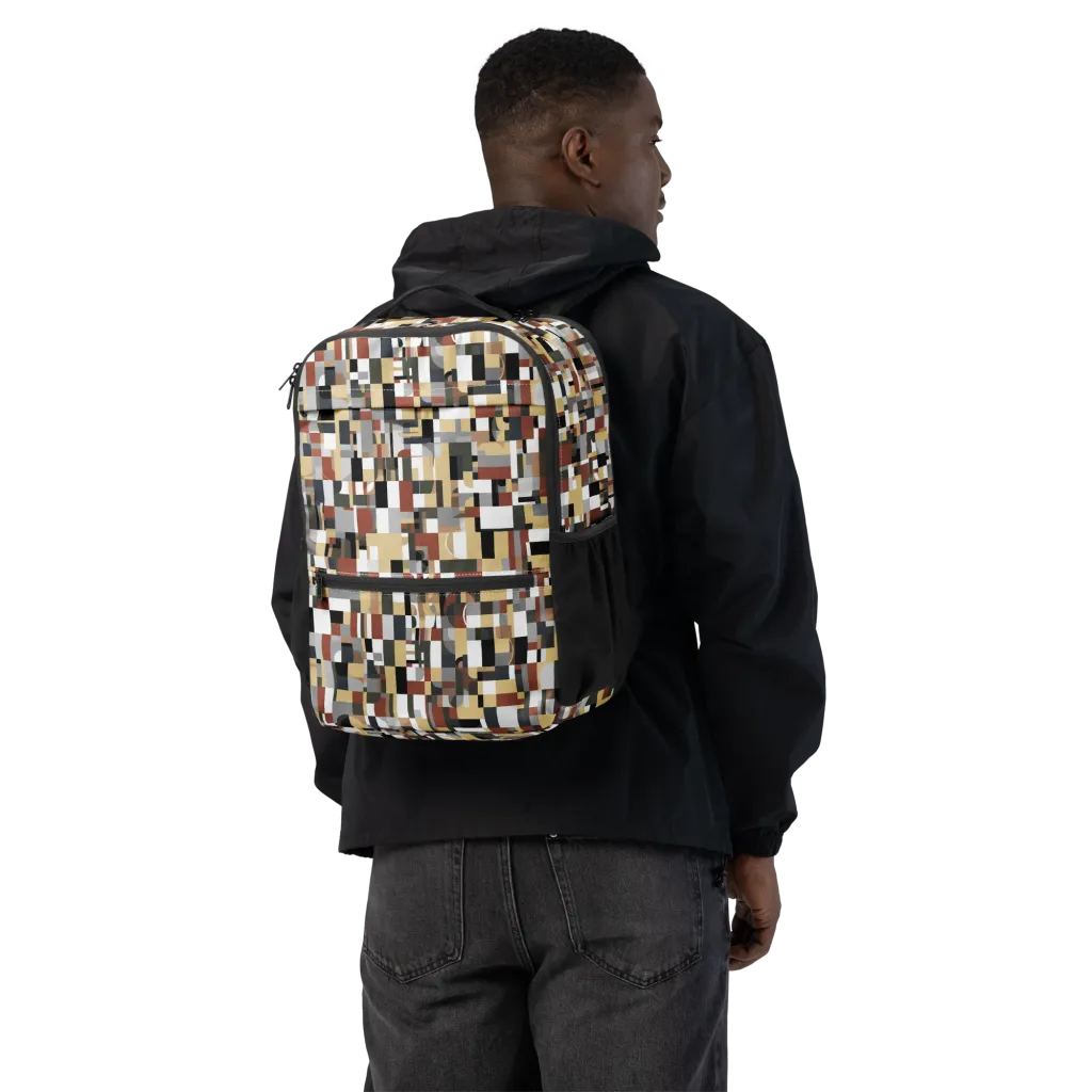 Ochre Circuit on Utility Backpack — Back