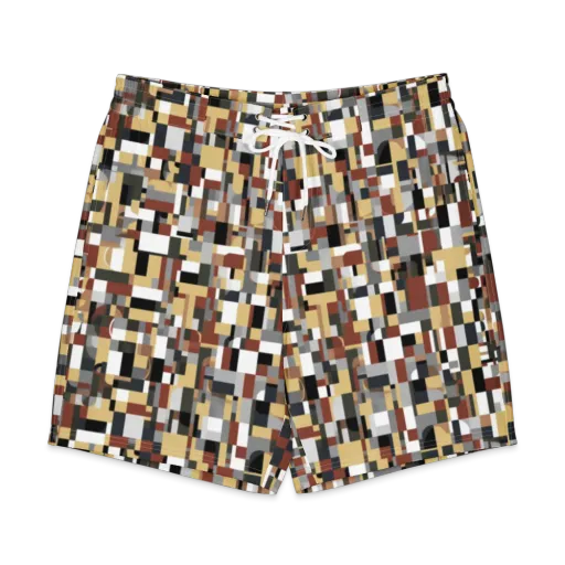 Ochre Circuit on a Men's Board Shorts