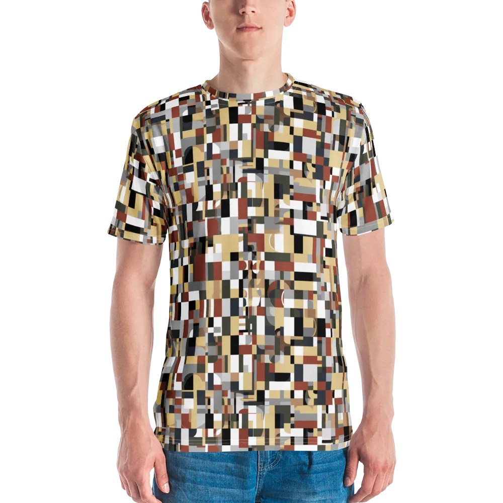 Ochre Circuit on Men's Crew Neck T-Shirt — Front