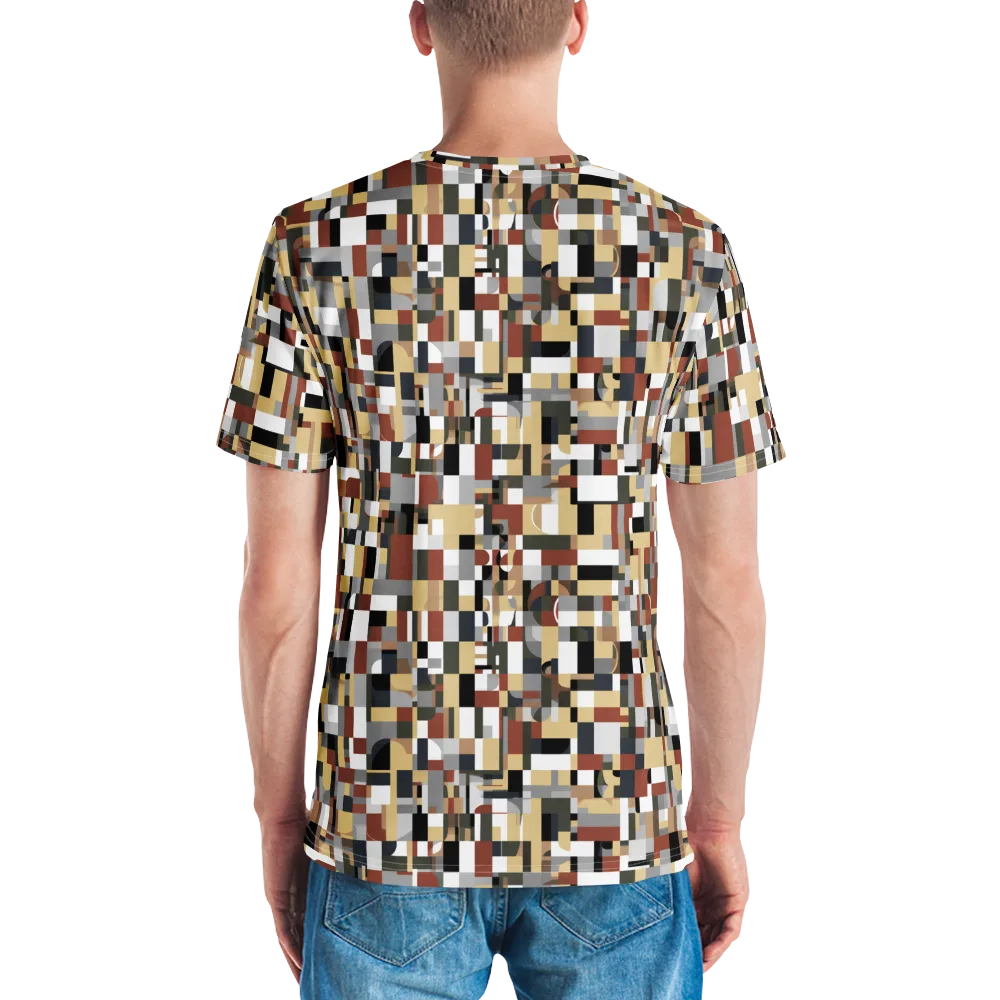 Ochre Circuit on Men's Crew Neck T-Shirt — Back