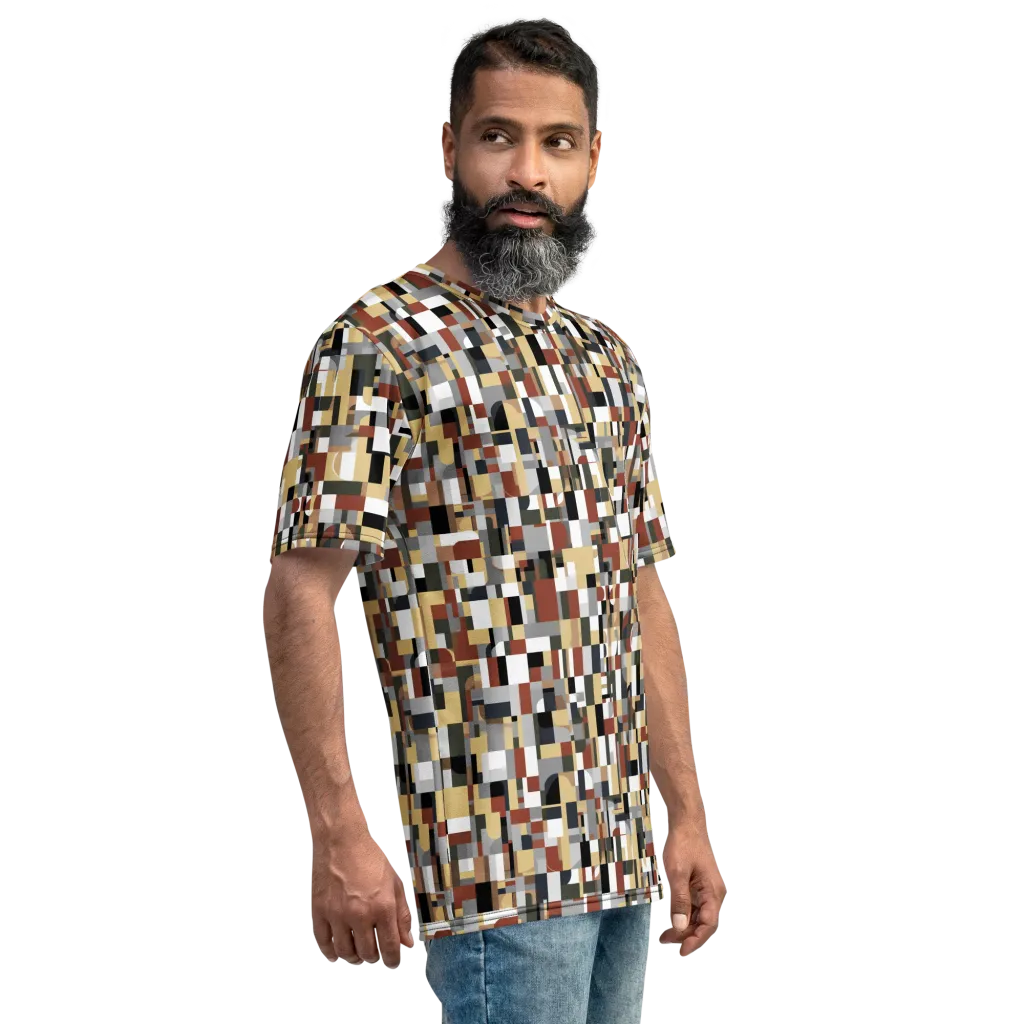 Ochre Circuit on Men's Crew Neck T-Shirt — Right