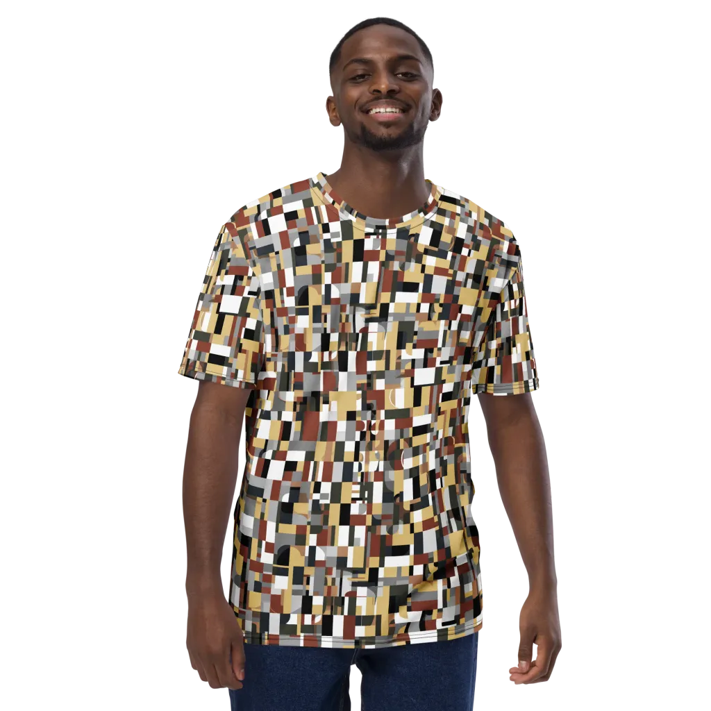 Ochre Circuit on Men's Crew Neck T-Shirt — Front