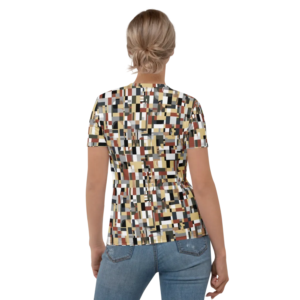 Ochre Circuit on Women's Crew Neck T-Shirt — Back