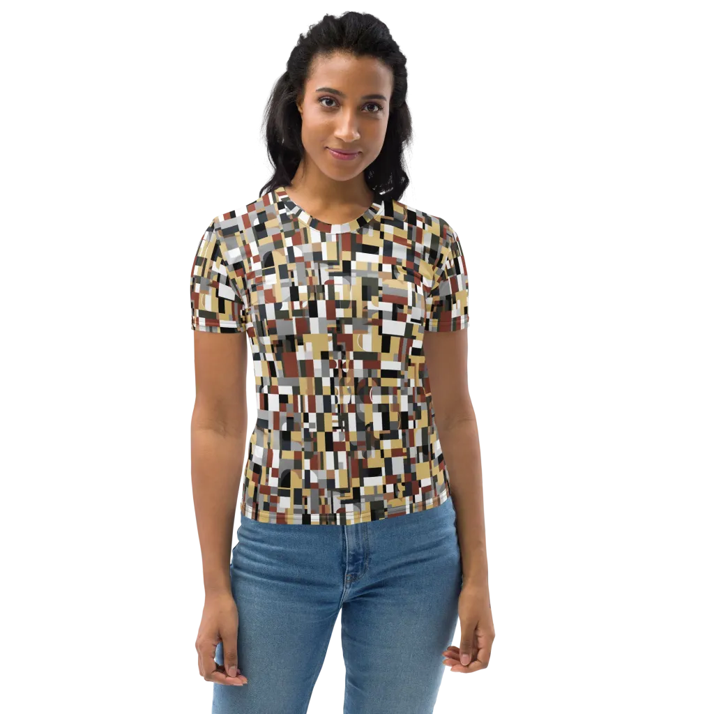 Ochre Circuit on Women's Crew Neck T-Shirt — Front