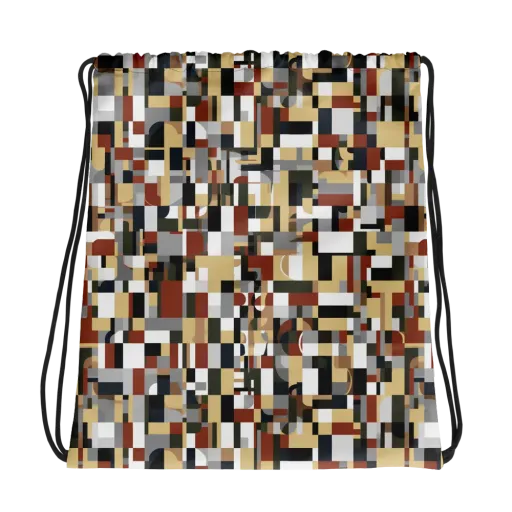 Ochre Circuit on a Drawstring Bag