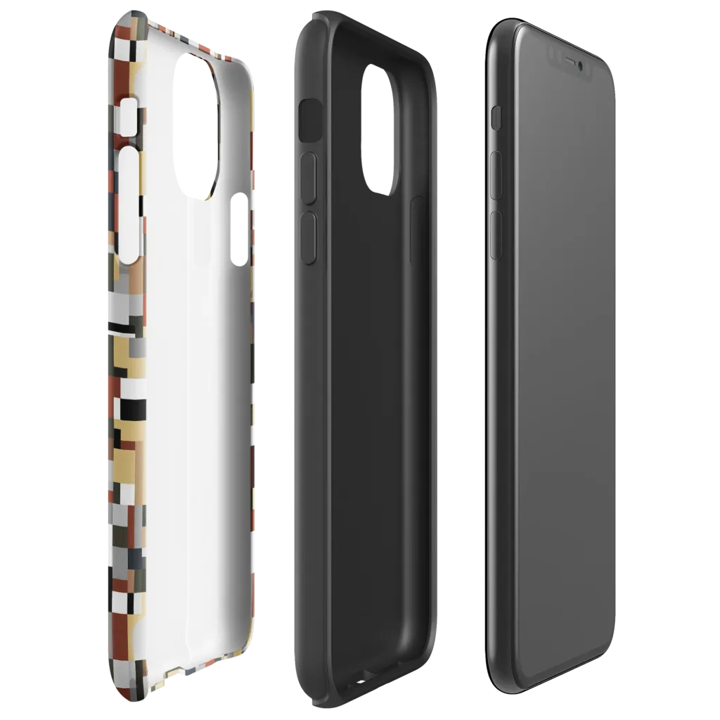Ochre Circuit on Tough Case for iPhone® — Right