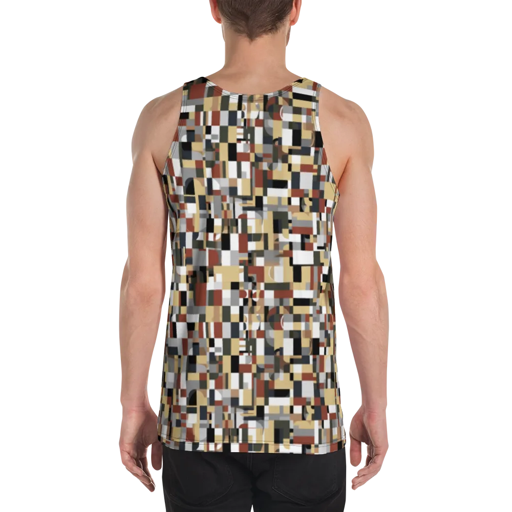 Ochre Circuit on Men's Tank Top — Back
