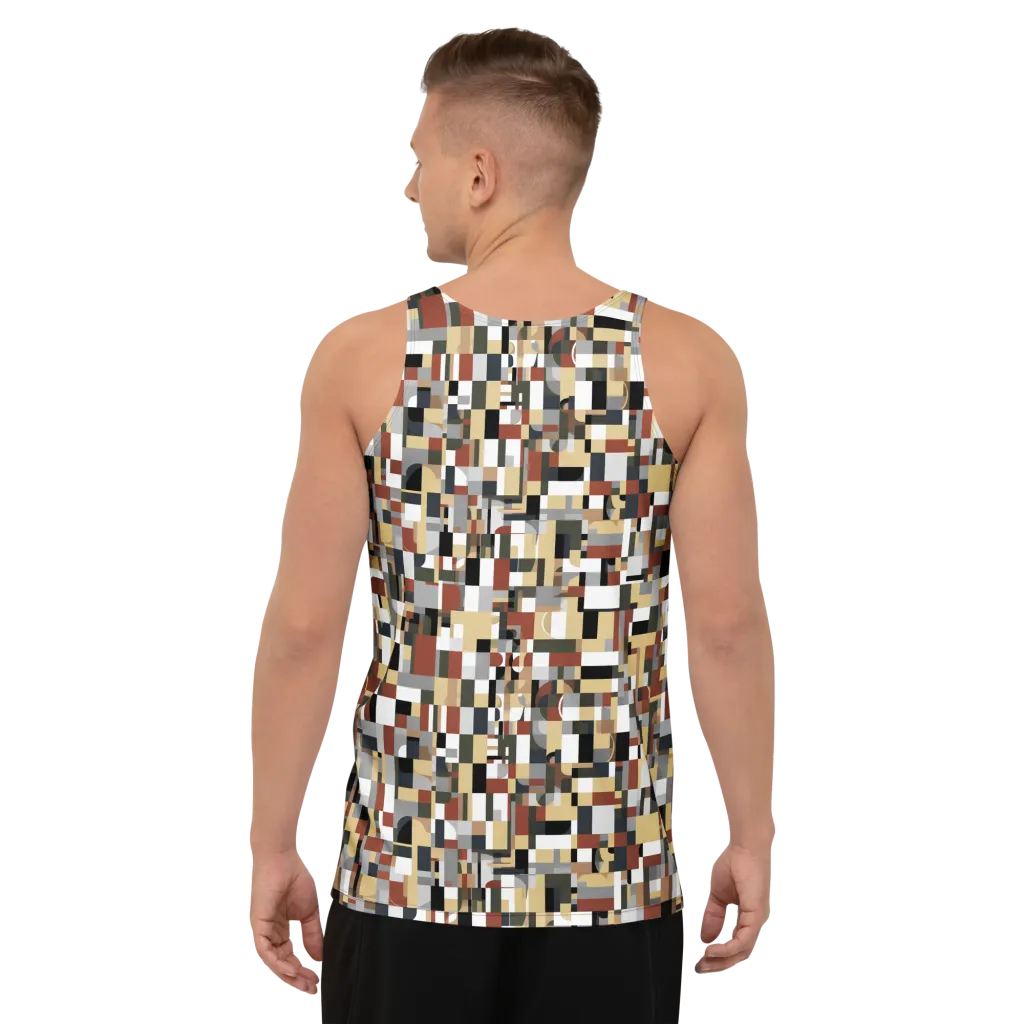 Ochre Circuit on Men's Tank Top — Back