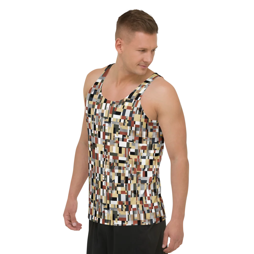 Ochre Circuit on Men's Tank Top — Left Front