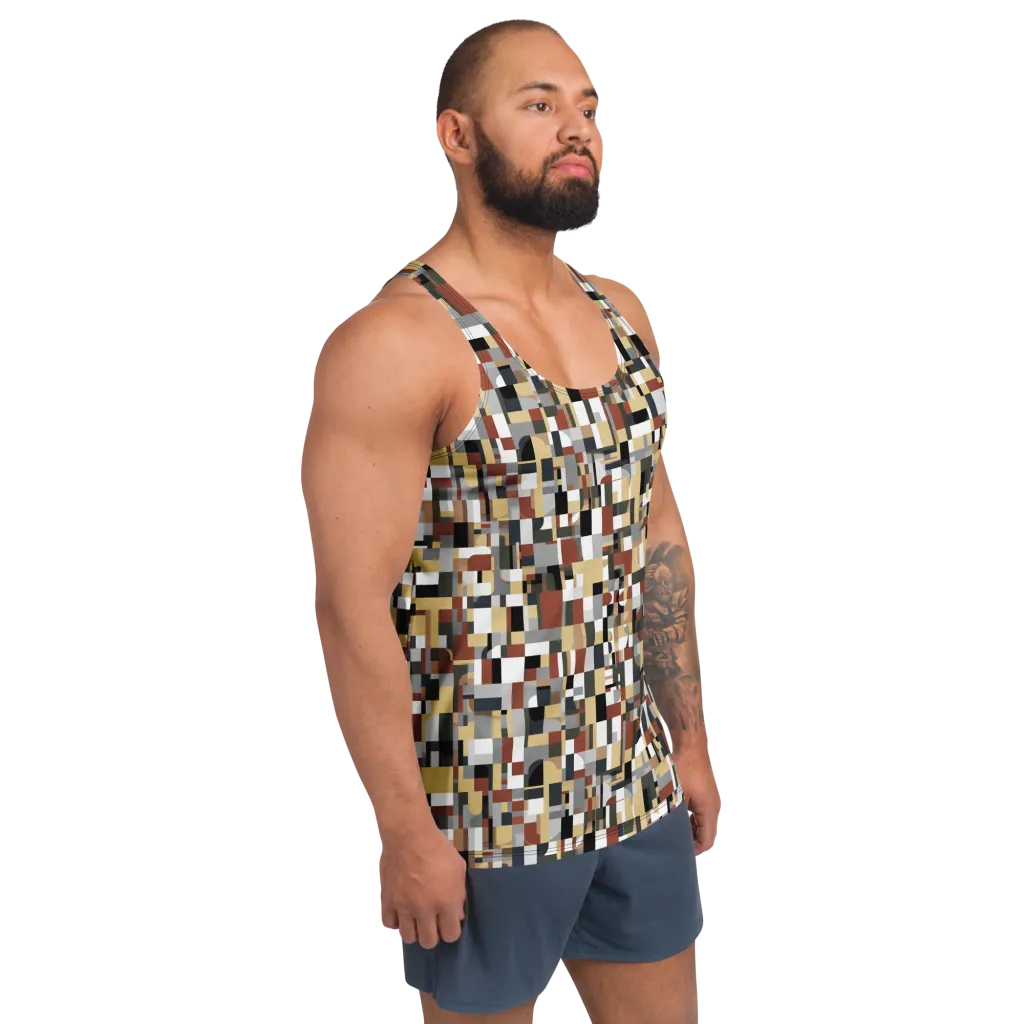 Ochre Circuit on Men's Tank Top — Right Front