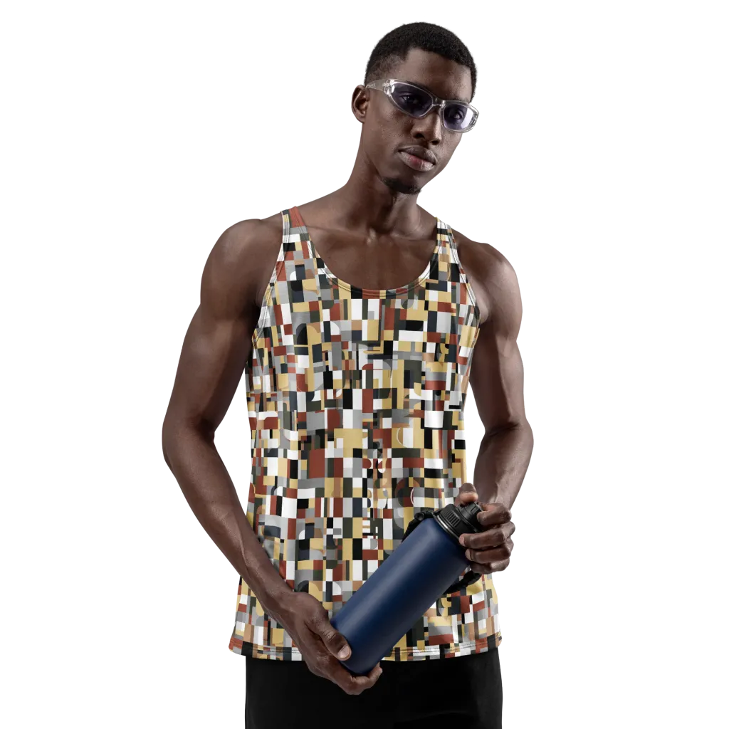 Ochre Circuit on Men's Tank Top — Front