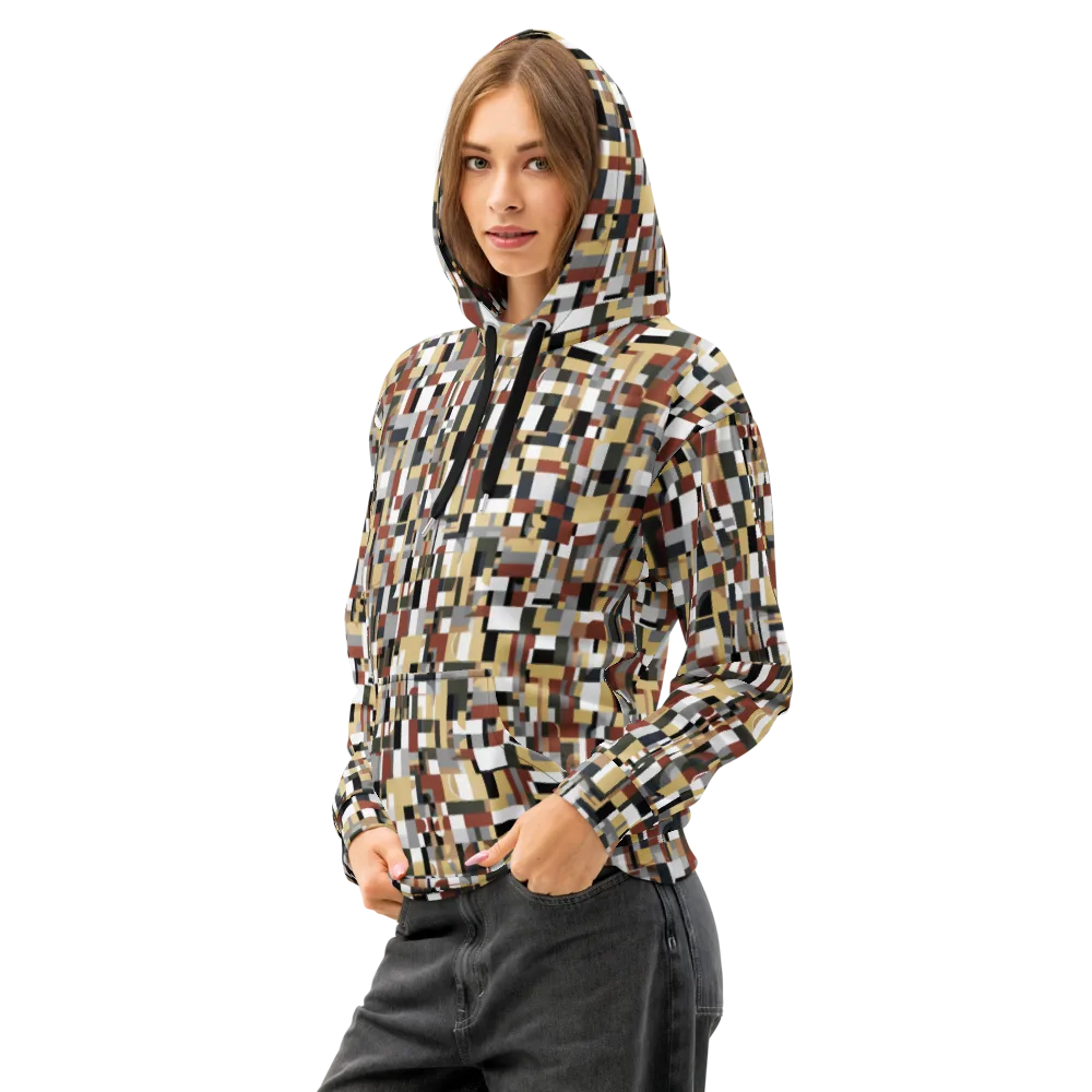 Ochre Circuit on Cotton Hoodie — Left Front