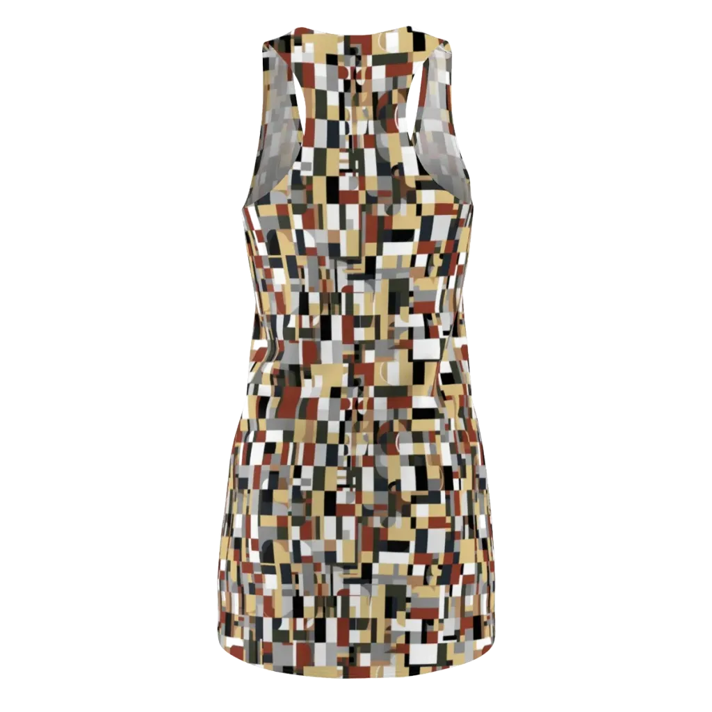 Ochre Circuit on Racerback Dress — Back