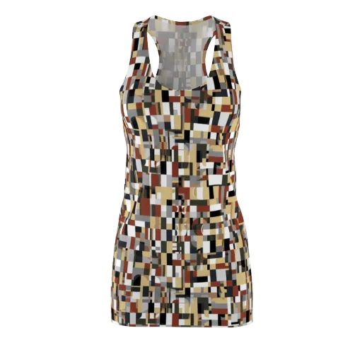 Ochre Circuit on a Racerback Dress