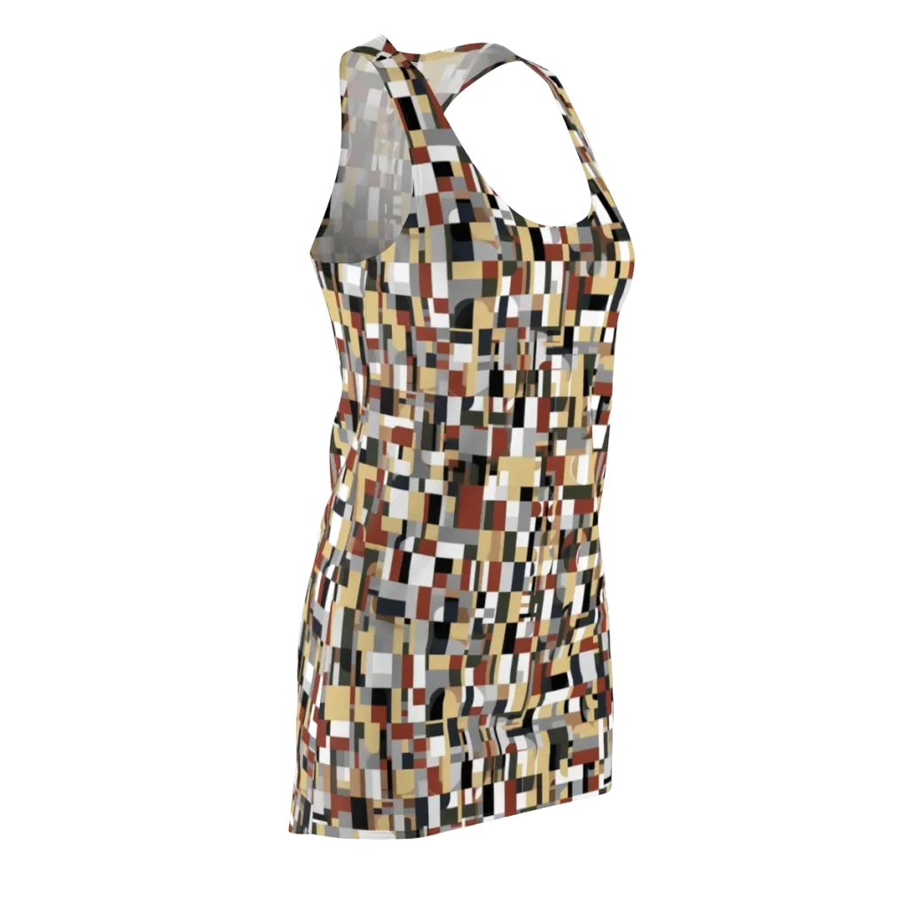 Ochre Circuit on Racerback Dress — Front Side