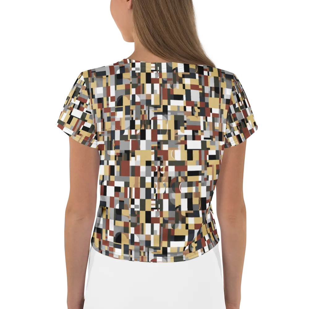 Ochre Circuit on Crop Tee — Back
