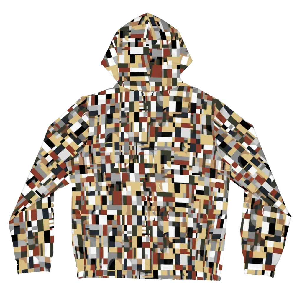 Ochre Circuit on Women's Full-Zip Hoodie — Back