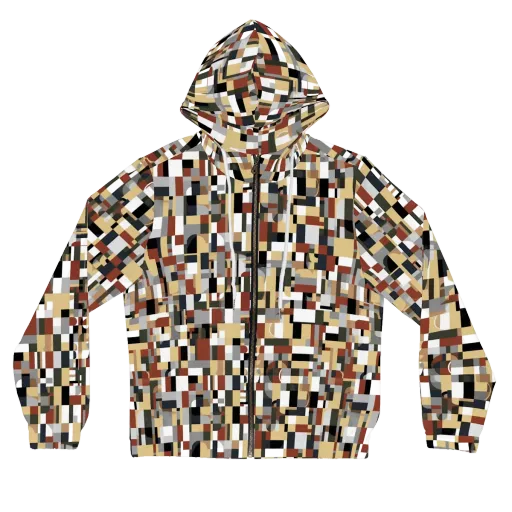 Ochre Circuit on a Women's Full-Zip Hoodie