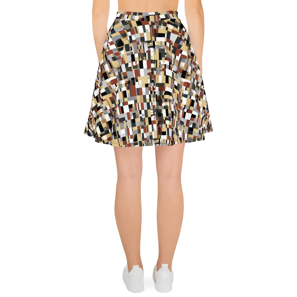 Ochre Circuit on Skater Skirt — Back
