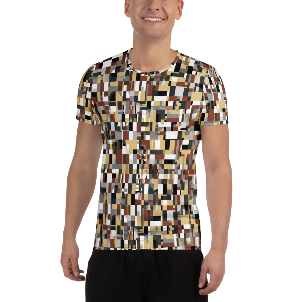 Ochre Circuit on Men's Athletic T-Shirt — Front