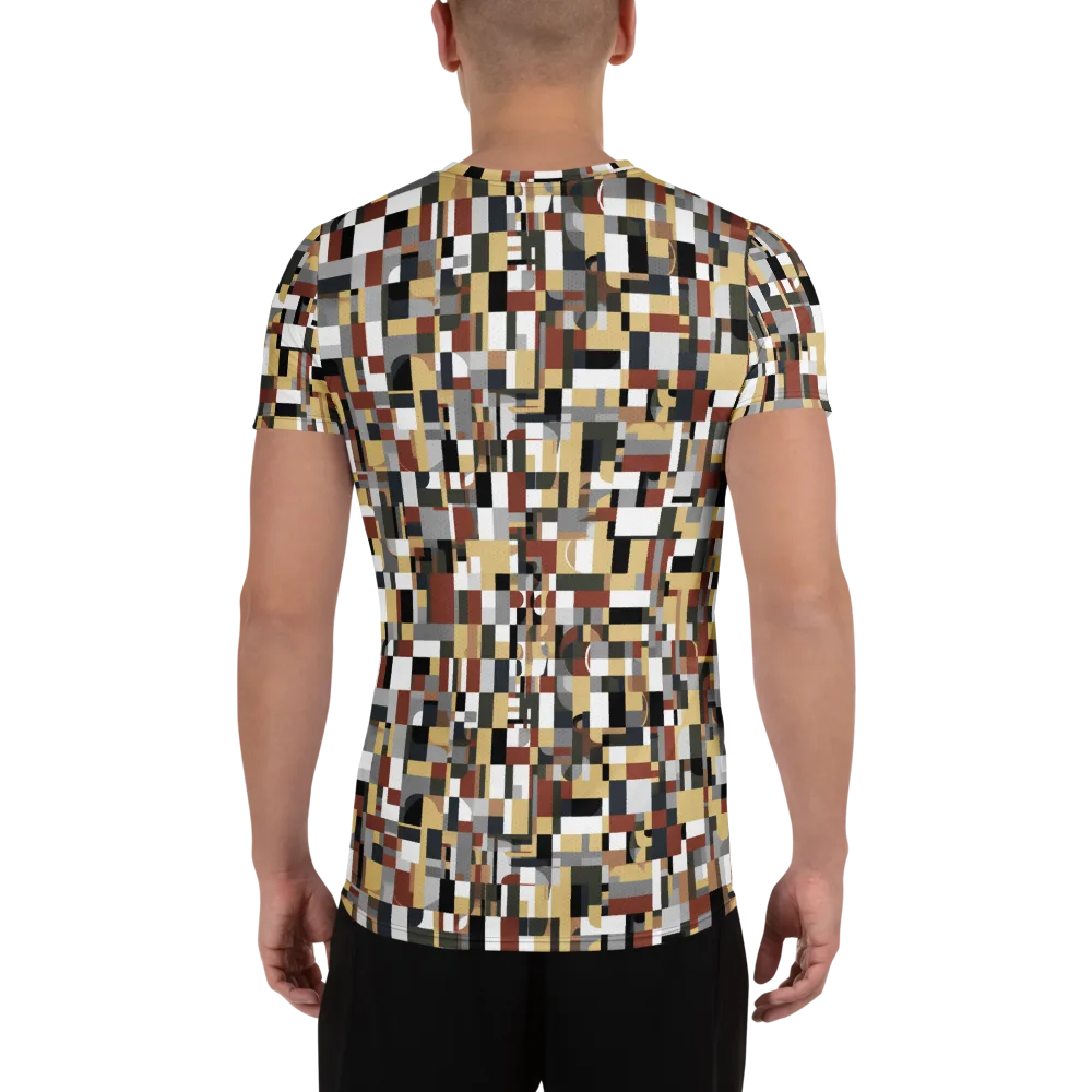 Ochre Circuit on Men's Athletic T-Shirt — Back