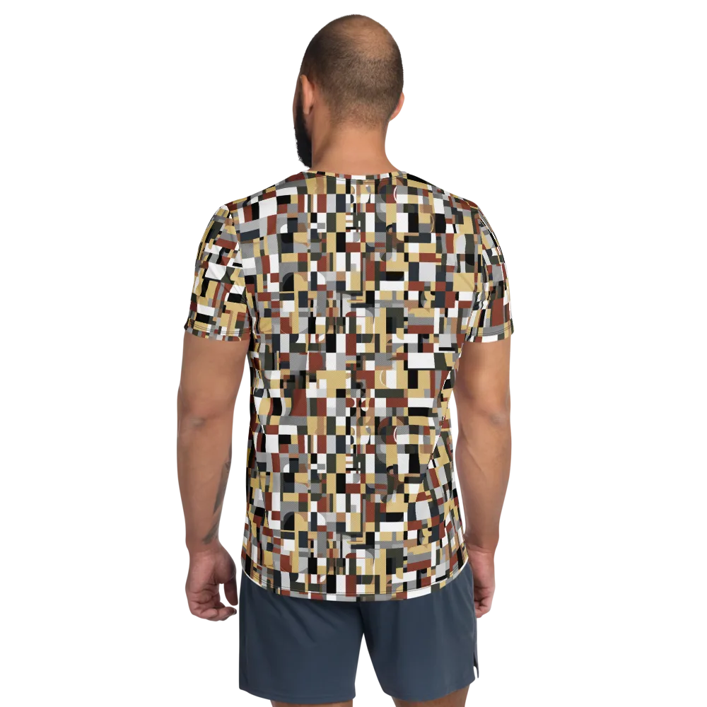 Ochre Circuit on Men's Athletic T-Shirt — Back