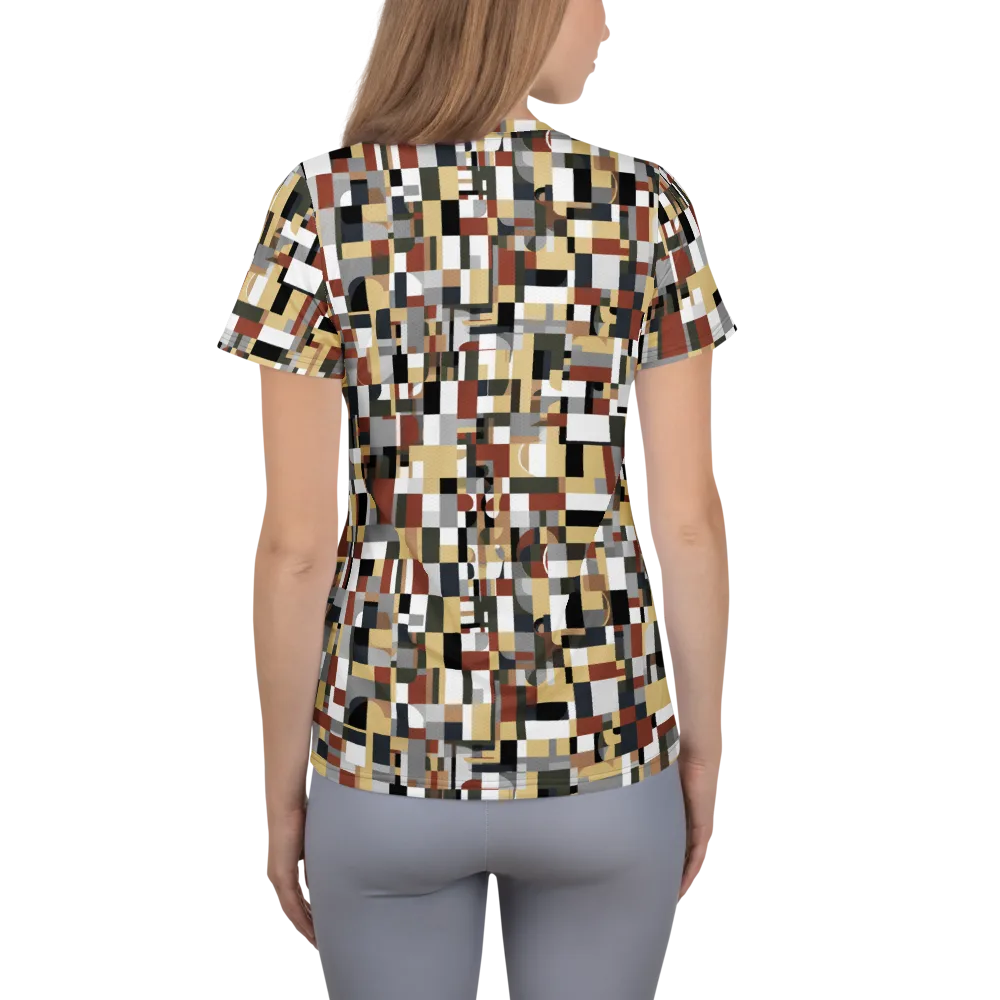 Ochre Circuit on Women's Athletic T-Shirt — Back