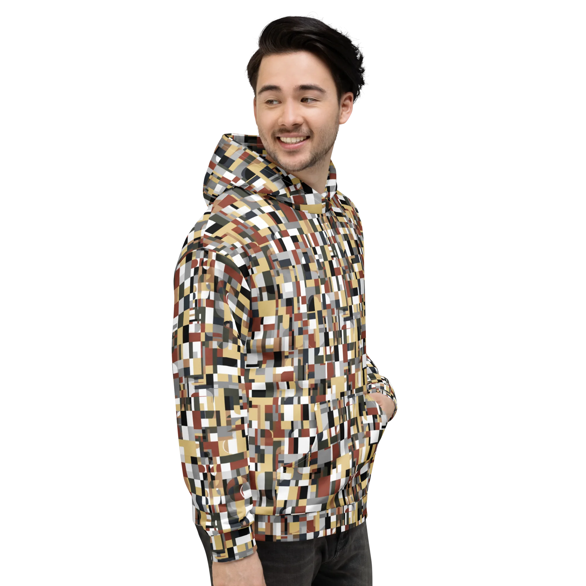 Ochre Circuit on Hoodie — Right