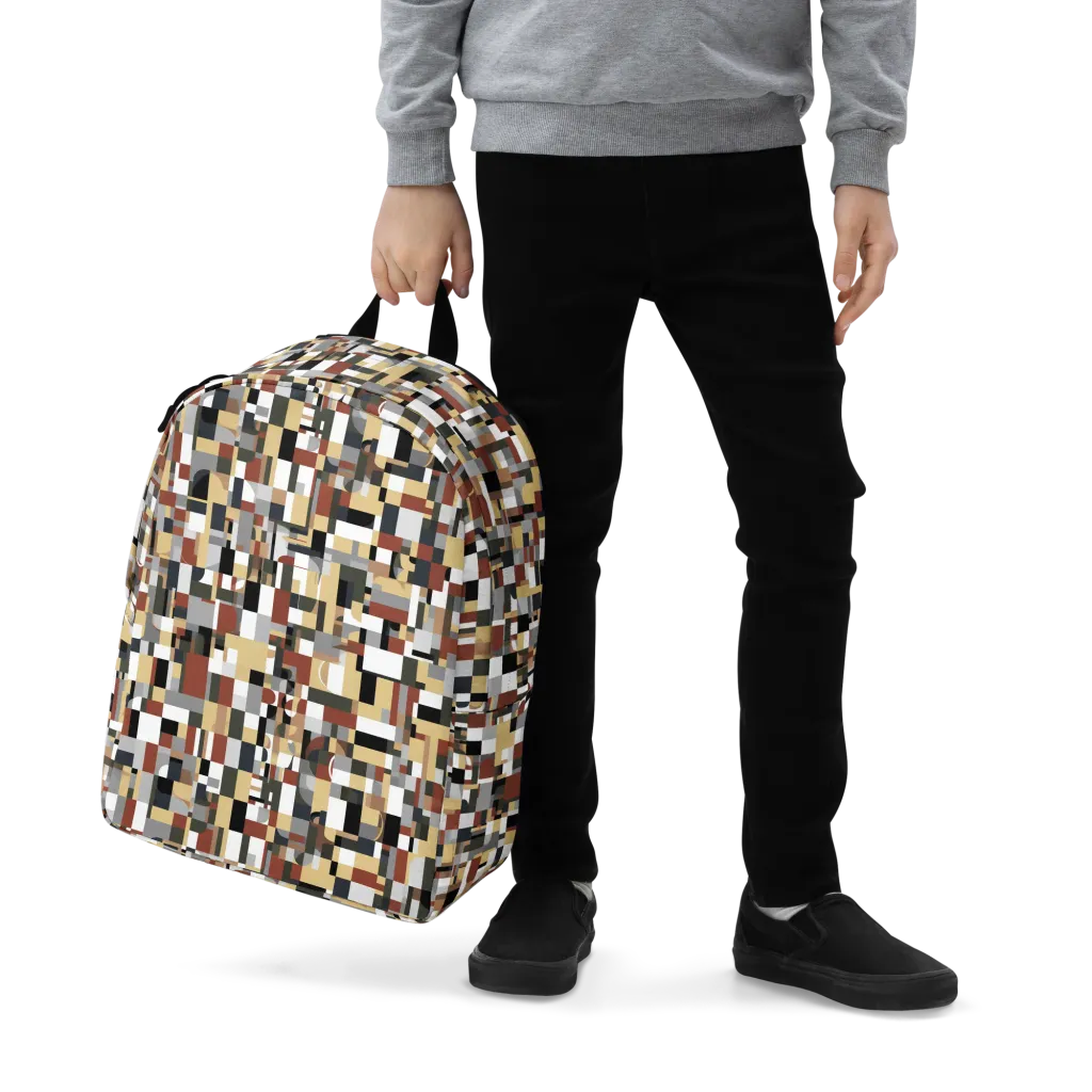 Ochre Circuit on Minimalist Backpack — Zoomed-in