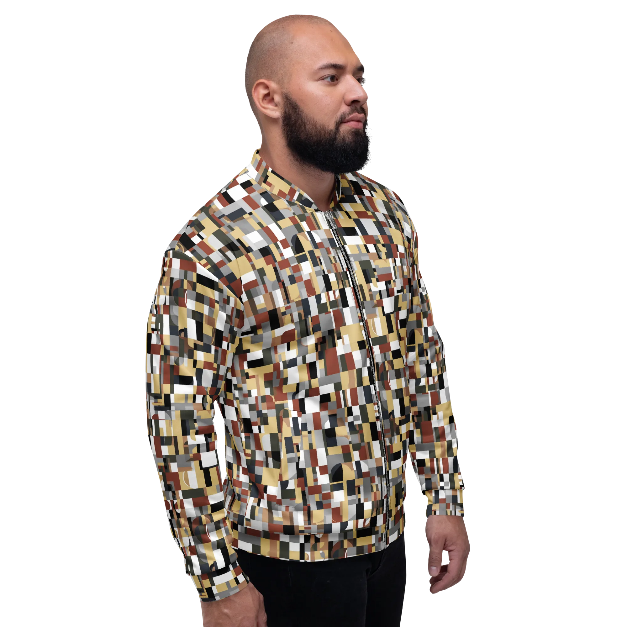 Ochre Circuit on Bomber Jacket — Right