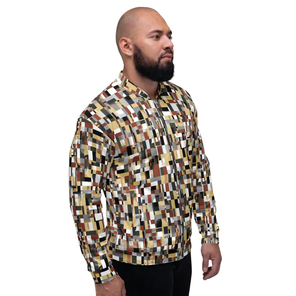 Ochre Circuit on Bomber Jacket — Right
