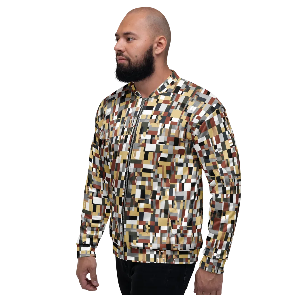 Ochre Circuit on Bomber Jacket — Left
