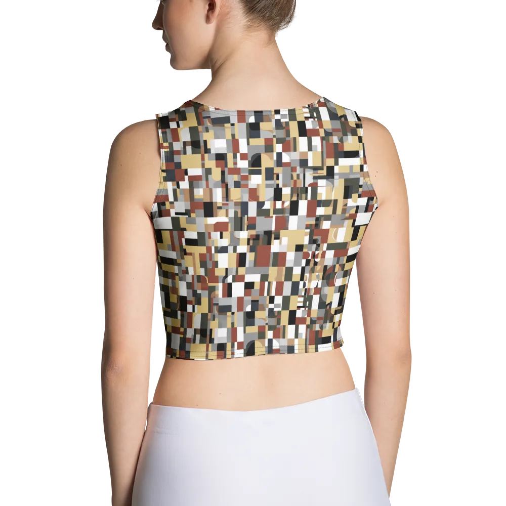 Ochre Circuit on Crop Top — Back
