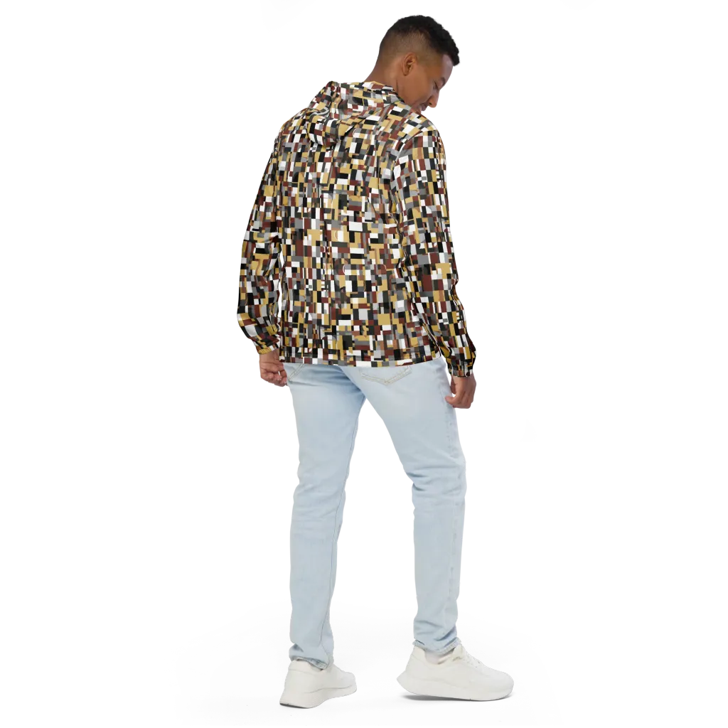 Ochre Circuit on Men's Windbreaker — Back
