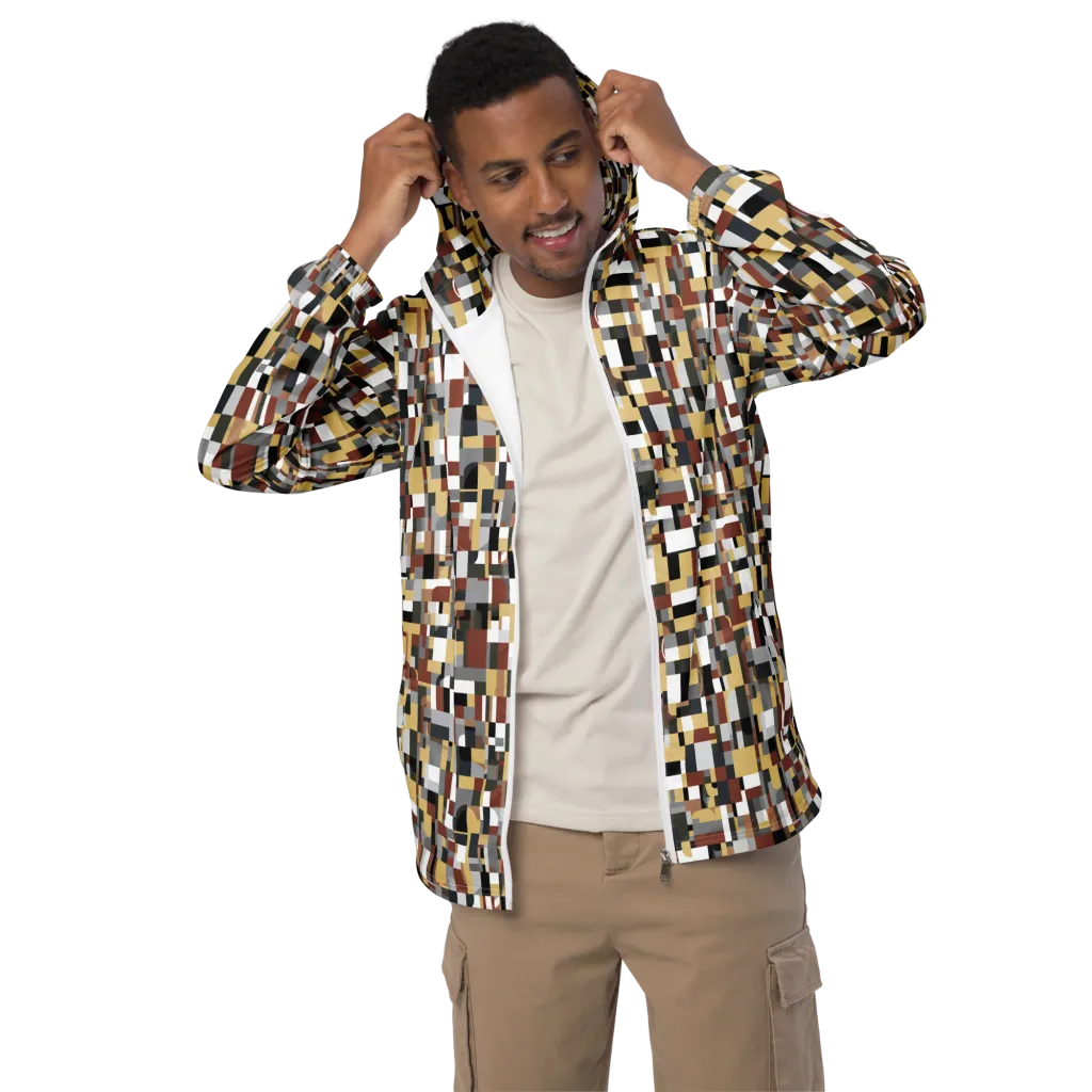 Ochre Circuit on Men's Windbreaker — Front