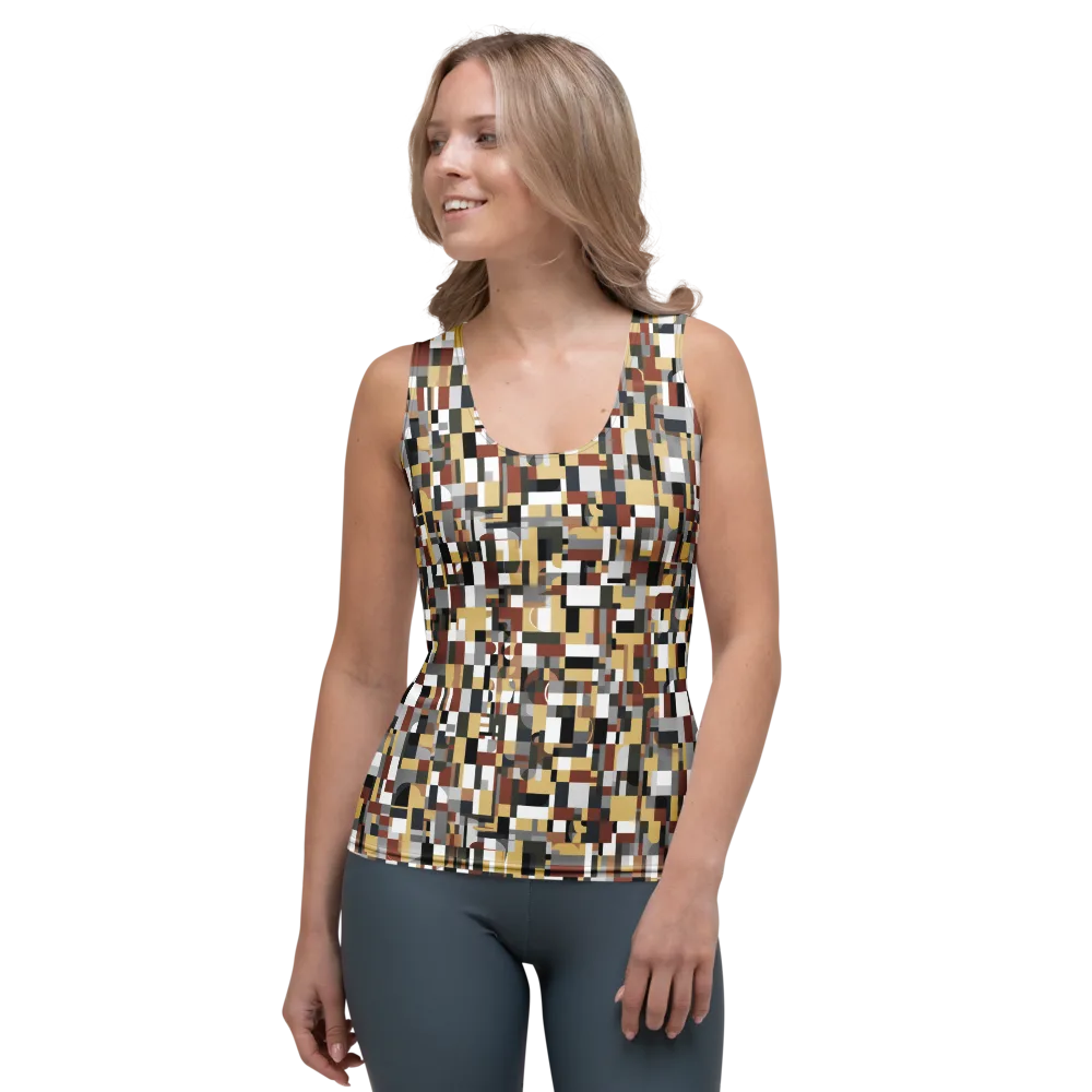 Ochre Circuit on Women's Tank Top — Front