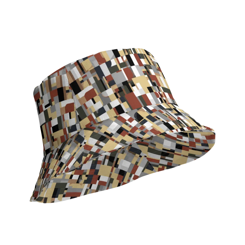 Ochre Circuit on Reversible Bucket Hat — Product details Outside