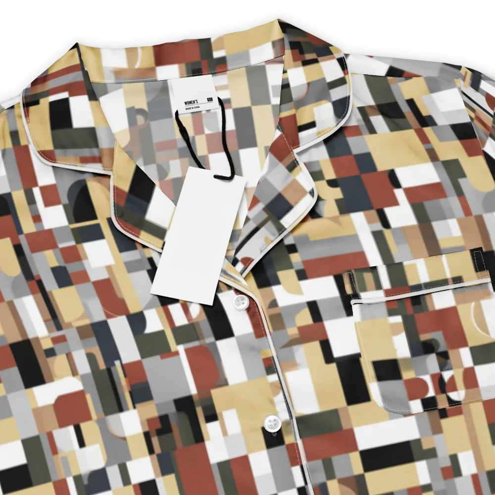 Ochre Circuit on Women's Short Sleeve Pajama Top — Product details