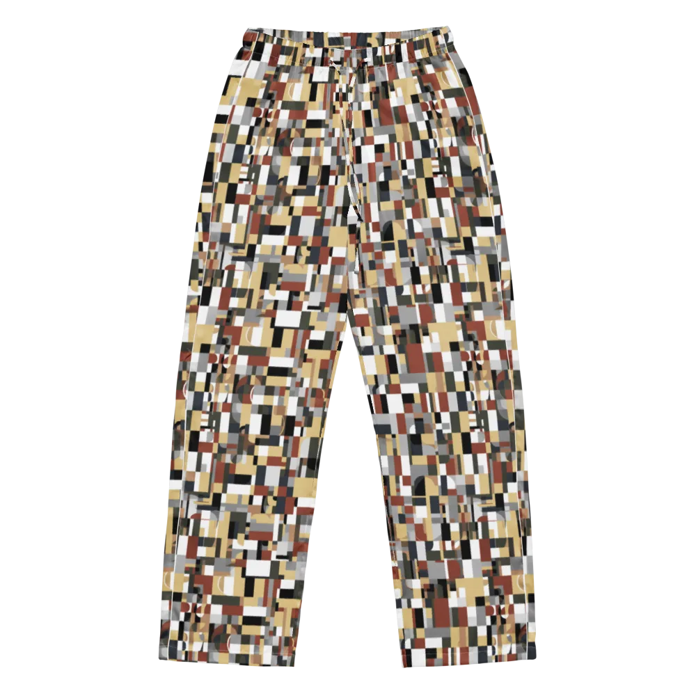 Ochre Circuit on Women's Pajama Pants — Front