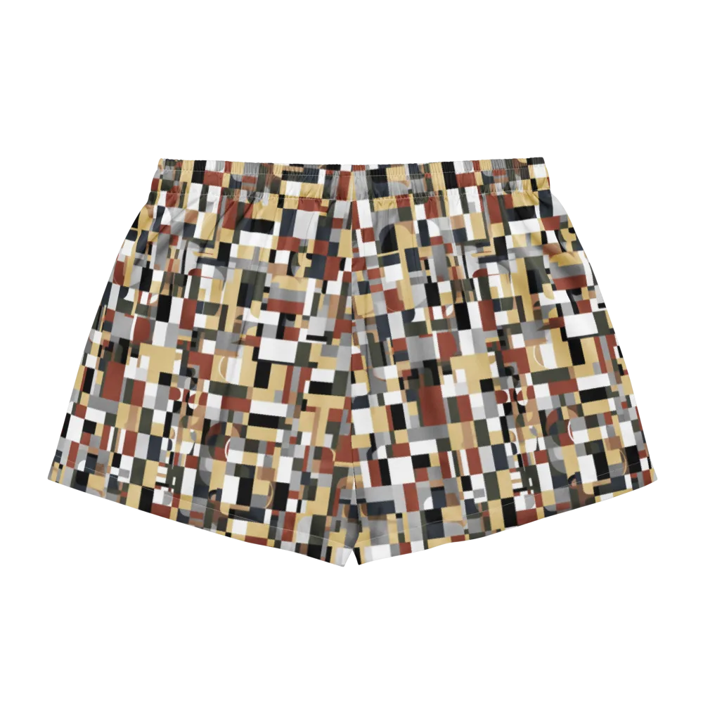 Ochre Circuit on Women's Pajama Shorts — Back