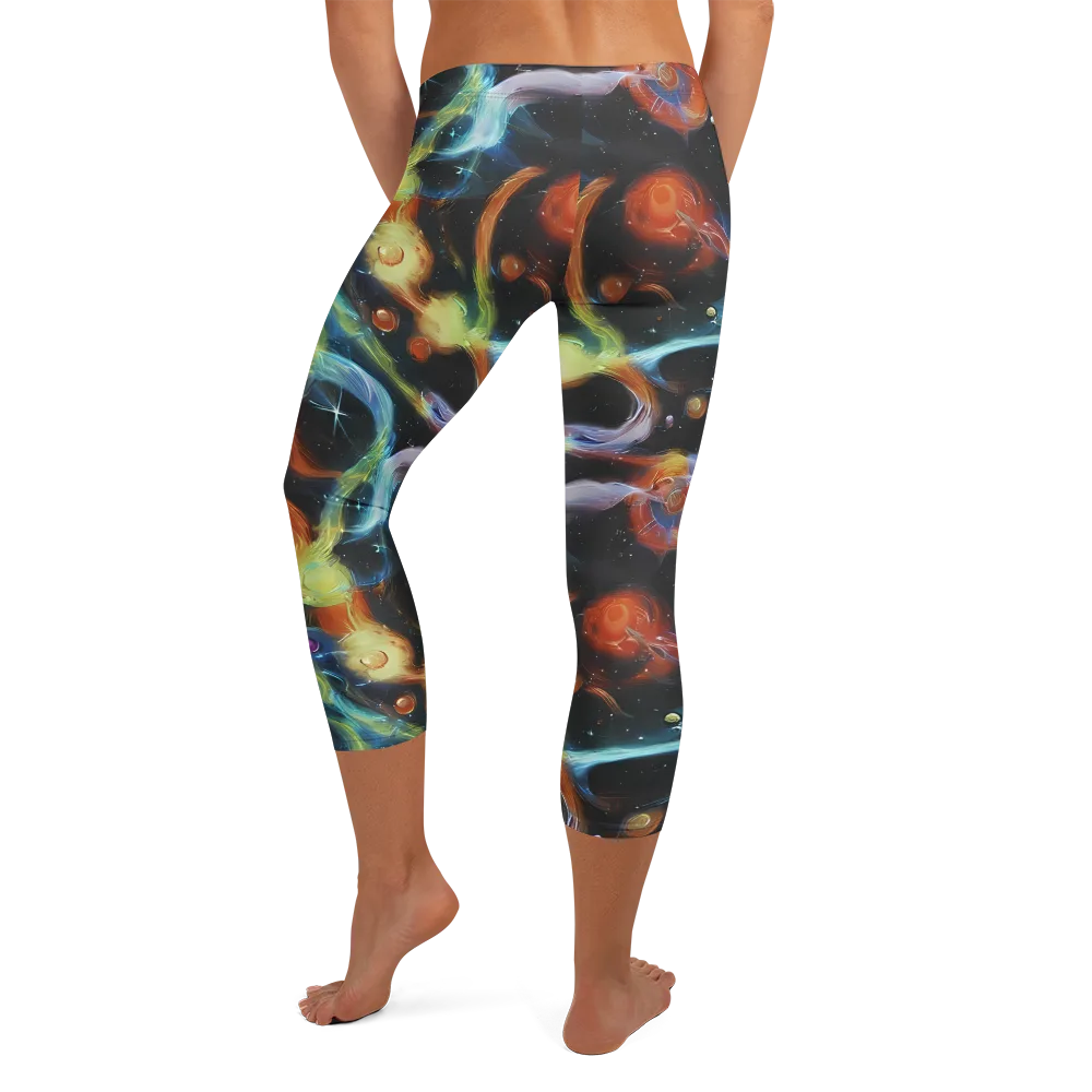 Stellar Tides on Capri Leggings — Back