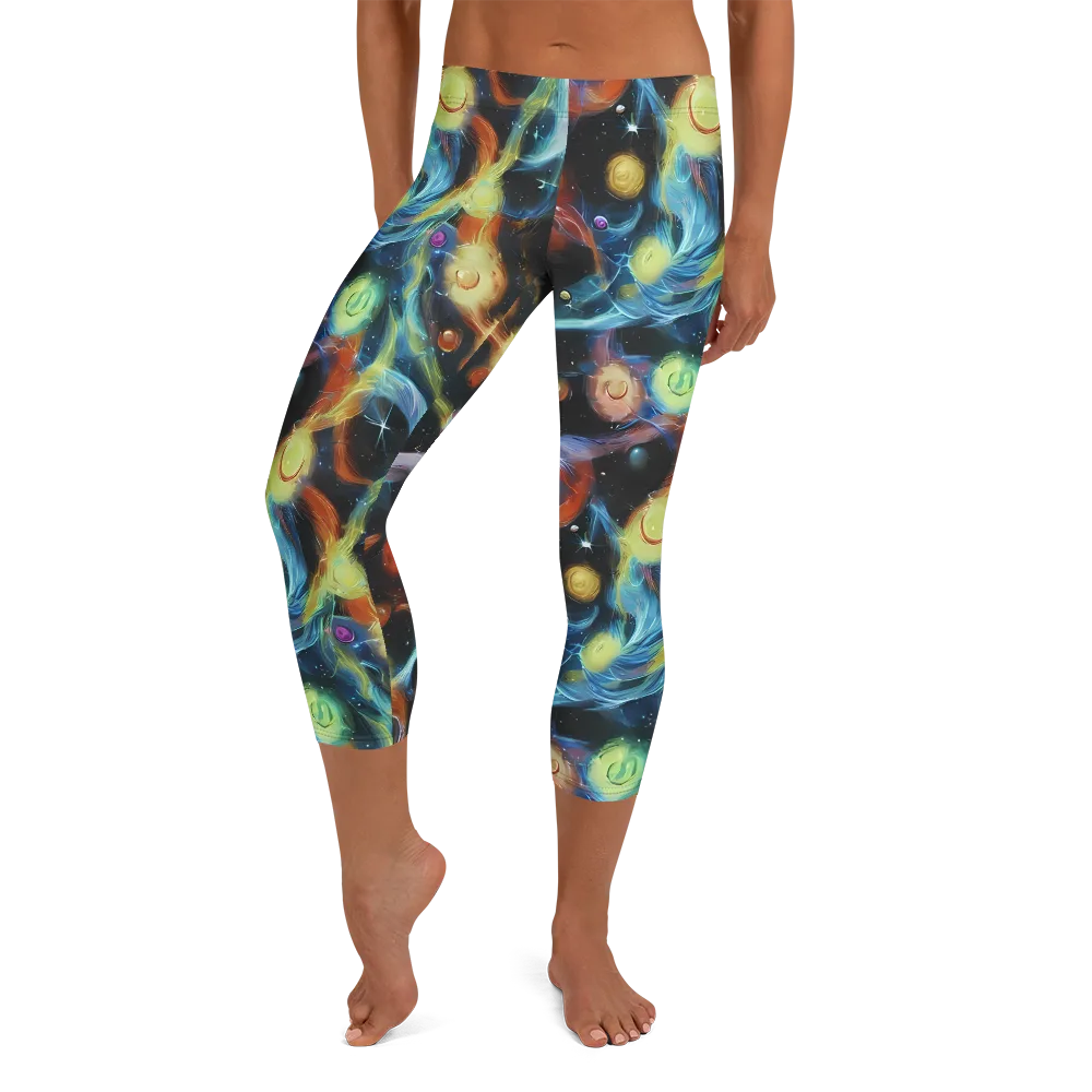 Stellar Tides on Capri Leggings — Front