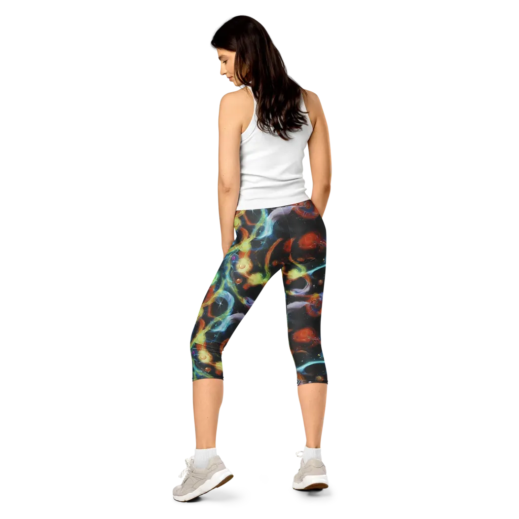 Stellar Tides on Capri Leggings — Back