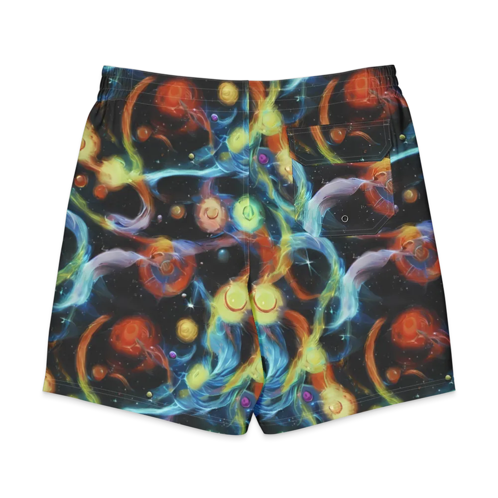 Stellar Tides on Men's Board Shorts — Back